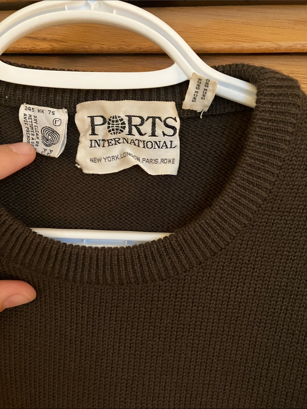 NWOT Vintage Ports Wool Crewneck Knit Sweater